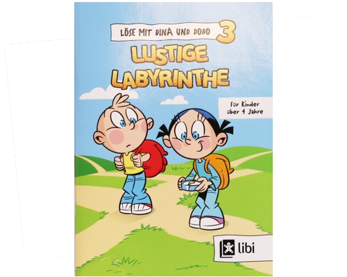 Rätselbuch LUSTIGE LABYRINTHE, Löse mit Dina und Dodo 3 für Kinder über 4 Jahre