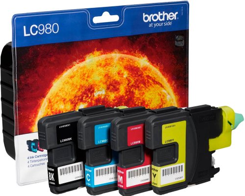 Brother Vorteilspack LC980VALBP Schwarz jetzt kaufen , Cyan, Magenta, Gelb