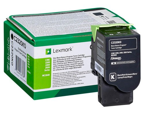Original Lexmark-Toner C2320K0 jetzt kaufen (1.000 Seiten) Schwarz