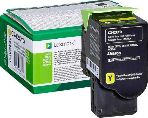 Lexmark XXL Original-Toner C242XY0 jetzt kaufen (3.500 Seiten) Gelb