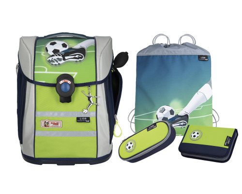 McNeill Schulranzen-Set 4-tlg. ERGO McAir LIGA - mit Hightech-Luftpolster