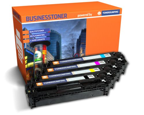 Kompatibel mit HP 130A / CF350A / CF351A / CF352 / CF353A Toner 4er Multipack je 1x Schwarz, Cyan, Magenta, Gelb jetzt kaufen von TONERDUMPING