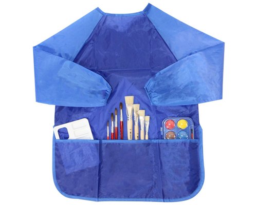Malschürze, 100% Polyester, 55 x 45 cm, blau