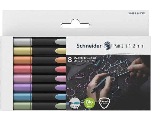 Schneider Metallicliner Paint-It 020, 1-2 mm, sortiert, 8er Etui