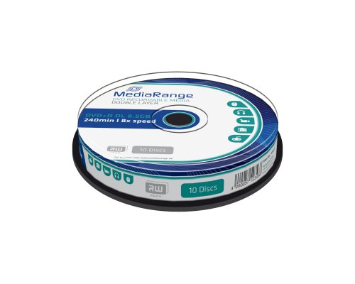 MediaRange DVD+R DoubleLayer Rohlinge-Spindel, 240Min./ 8,5GB/ 8x Inhalt: 10 DVDs MR466