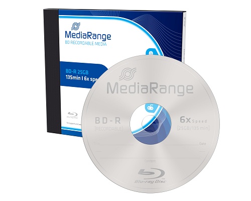 MediaRange Blu-Ray-Disc 25GB 6-fache Schreibgeschwindigkeit, einzelnes Jewelcase MR498