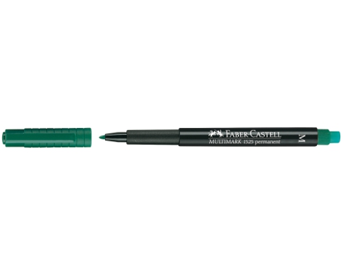 Faber-Castell CD-/Permanentmarker MULTIMARK M, wasserfest, 1,0 mm, mit Radierer, grün