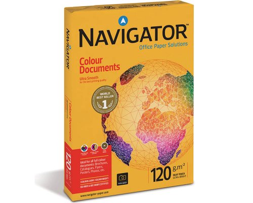 NAVIGATOR Druckerpapier für Farblaserdrucker 120 g/m2, 250 Blatt, A4, superweiß: 169 CIE-Weiße