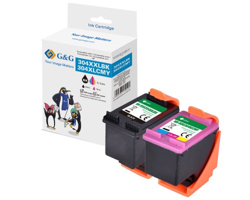 Kompatibel mit HP 304XLBK/ N9K08AE + 304XLC/ N9K07AE XXL-Multipack Schwarz + Color jetzt kaufen - Marke: G&G