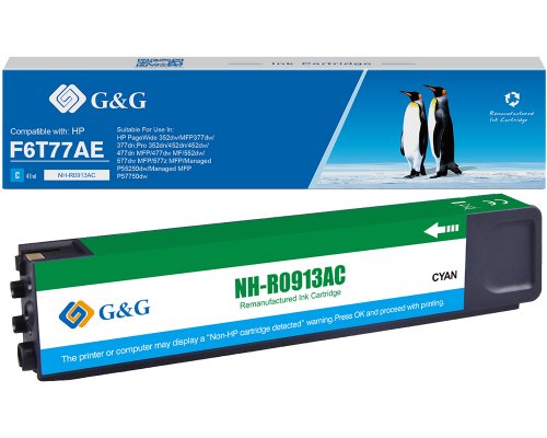 Kompatibel mit HP 913A / F6T77AE Druckerpatrone Cyan jetzt kaufen - Marke: G&G