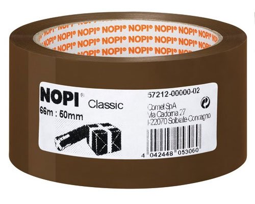 1 Rolle NOPI Packband von TESA Paketklebeband braun 50mm x 66m, Qualität 4042 Classic