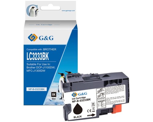 Kompatibel mit Brother LC-3233BK Druckerpatrone Schwarz jetzt kaufen - Marke: G&G