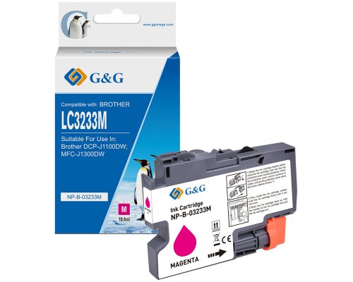 Kompatibel mit Brother LC-3233M Druckerpatrone Magenta jetzt kaufen - Marke: G&G