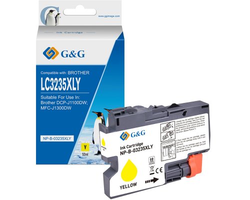 Kompatibel mit Brother LC-3235XL-Y Druckerpatrone Gelb jetzt kaufen - Marke: G&G