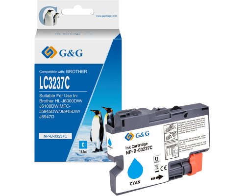 Kompatibel mit Brother LC-3237C Druckerpatrone Cyan jetzt kaufen - Marke: G&G