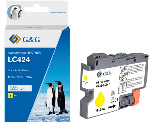 Kompatibel mit Brother 424 Druckerpatrone LC-424Y jetzt kaufen gelb - Marke: G&G