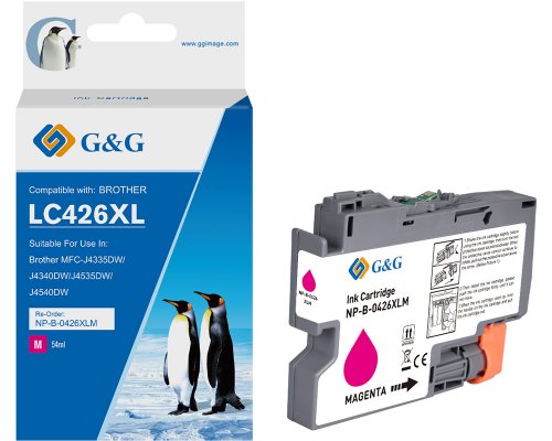 Kompatibel mit Brother 426XL Druckerpatrone LC-426XLM jetzt kaufen magenta (5.000 Seiten) - Marke: G&G