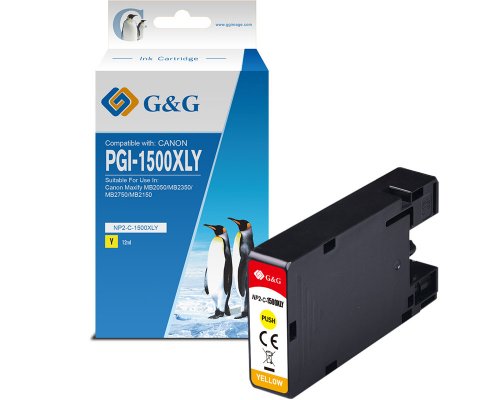 Kompatibel mit Canon PGI-1500XLY/ 9231B001 XL-Druckerpatrone Gelb jetzt kaufen - Marke: G&G