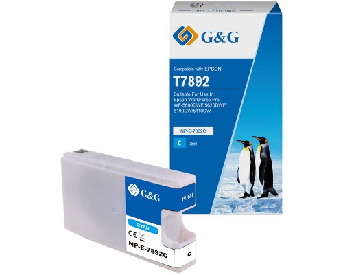 Kompatibel mit Epson 78XXL/ T7892 Druckerpatrone Cyan jetzt kaufen - Marke: G&G