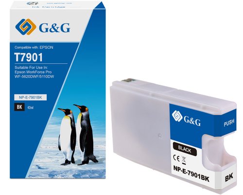 Kompatibel mit Epson 79XL/ T7901/ C13T79014010 XL-Druckerpatrone Schwarz (ohne Füllstandanzeige) jetzt kaufen - Marke: G&G