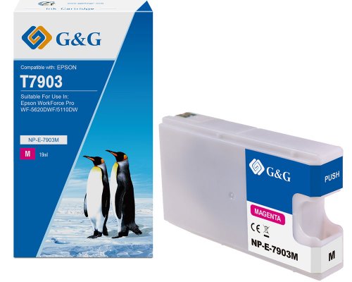 Kompatibel mit Epson 79XL/ T7903/ C13T79034010 XL-Druckerpatrone Magenta (ohne Füllstandanzeige) jetzt kaufen - Marke: G&G