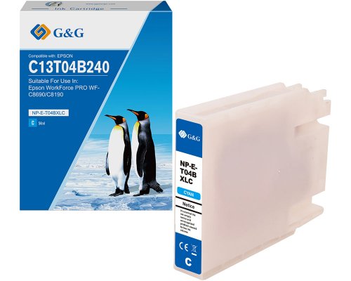 Kompatibel mit Epson T04B2 Druckerpatrone jetzt kaufen Cyan - Marke: G&G