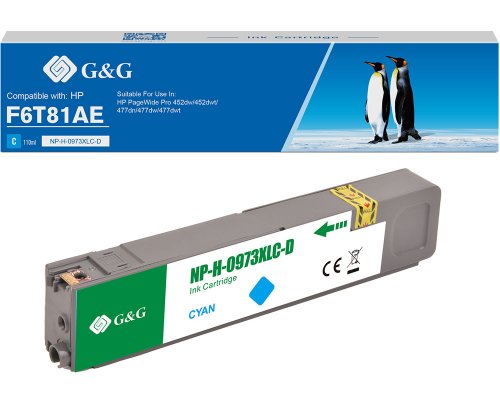 Kompatibel mit HP 973X/ F6T81AE XL-Druckerpatrone Cyan jetzt kaufen - Marke: G&G