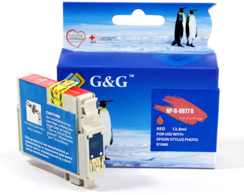 Kompatibel mit Epson T0877 Druckerpatrone Rot jetzt kaufen - Marke: G&G
