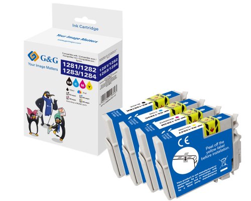 Kompatibel mit Epson T1285/ C13T12854012 Druckerpatronen Multipack: 1x Schwarz, 1x Cyan, 1x Magenta, 1x Gelb jetzt kaufen - Marke: G&G