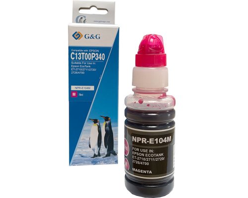 Kompatibel mit Epson 104/ C13T00P340 EcoTank Tinte (70,0 ml) Magenta jetzt kaufen - Marke: G&G