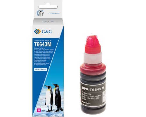 Kompatibel mit Epson T664 / C13T664340 Tintenflasche Magenta jetzt kaufen - Marke: G&G