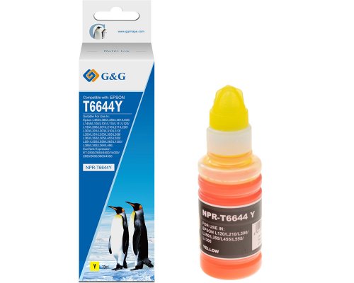 Kompatibel mit Epson T664 / C13T664440 Tintenflasche Gelb jetzt kaufen - Marke: G&G