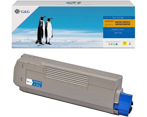 Kompatibel mit OKI 46507613 Toner jetzt kaufen (11.500 Seiten) gelb - Marke: G&G