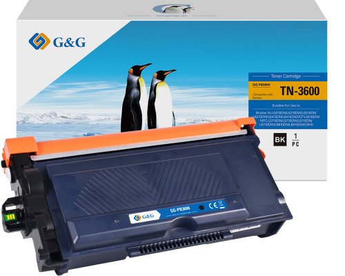 Kompatibel mit Brother 3600 Toner TN-3600 jetzt kaufen - Marke: G&G (3.000 Seiten)