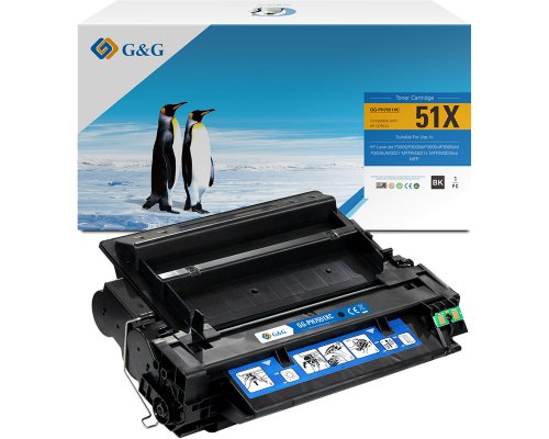 Kompatibel mit HP 51X / Q7551X XL-Toner (13.000 Seiten) jetzt kaufen - Marke: G&G