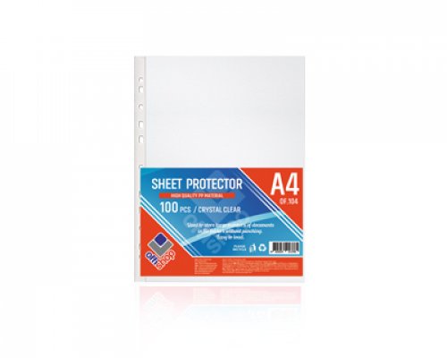 Klarsichthüllen/ Prospekthüllen A4 100 Stück-Packung - Mehrfachlochung 60my glasklar