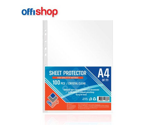 Klarsichthüllen/ Prospekthüllen extrastark A4 100 Stück-Packung - Mehrfachlochung 80my glasklar