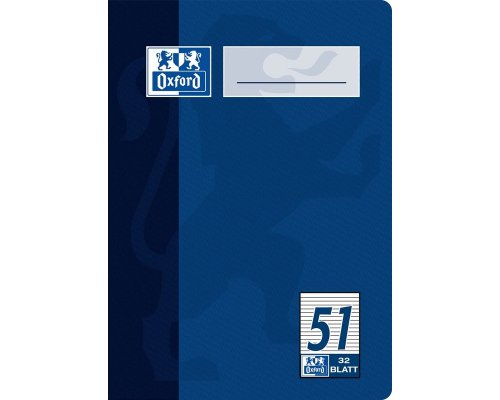 Oxford Oktavheft A6, 32 Blatt, Lineatur 51 (liniert), 90 g/m² Optik Paper