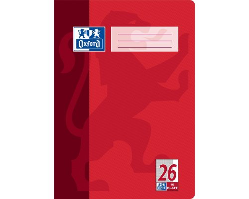 Oxford Schulheft A4 16 Blatt Lineatur 26 kariert mit Rand