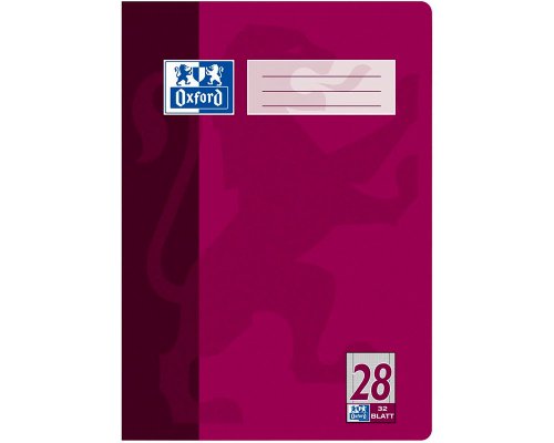 Oxford Schulheft A4 32 Blatt Lineatur 28 kariert mit 2 Rändern
