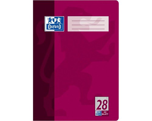 Oxford Schulheft A4 16 Blatt Lineatur 28 kariert mit 2 Rändern