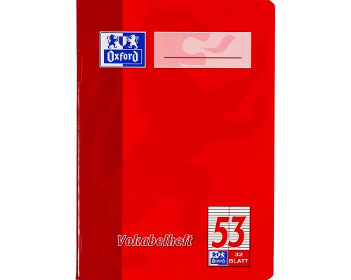 Oxford Vokabelheft A4, 32 Blatt, 2 Spalten, Lineatur 53