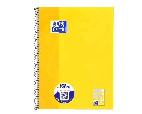 OXFORD Collegeblock, A4, 80 Blatt, 90 g/m² OPTIK PAPER® kariert mit breitem, weißem Rand rechts (Lineatur 26)