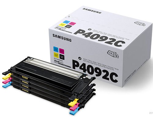 4 Original Samsung-Toner CLT-P4092C (Cyan, Magenta, Gelb und Schwarz) jetzt kaufen