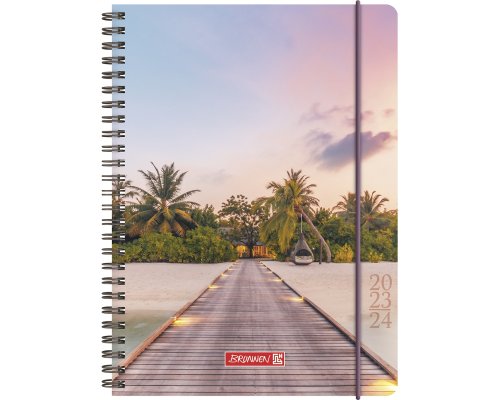 BRUNNEN Schülerkalender - 18-Monats-Kalender 2023/2024 (Juli 23 - Dez 24) - A5 - Paradise