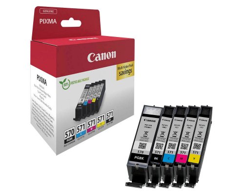 Canon PGI-570PGBK/ CLI-571 Multipack Cyan, Magenta, Gelb, Fotoschwarz, Text-Schwarz jetzt kaufen