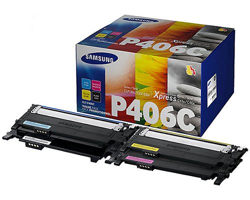 4 Original Samsung-Toner-Set SU375A / P406C Cyan, Magenta, Gelb, Schwarz jetzt kaufen