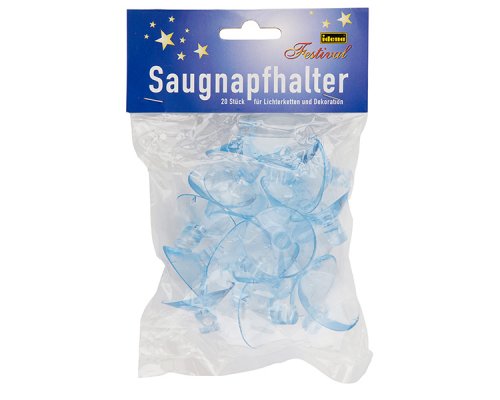 Idena Saugnapfhalter für Lichterketten, 20 Stück