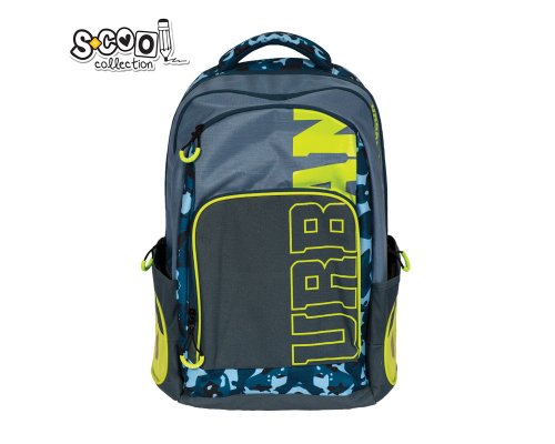 Schulrucksack URBAN-Collection von S-COOL Blue & Green Camouflage