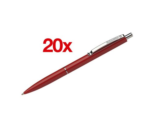 20 Schneider Kugelschreiber K15 rot Schreibfarbe rot - Strichstärke M (0,6 mm) - dokumentenecht